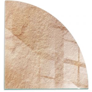 Plaque de protection de sol en verre tremp&eacute; pour chemin&eacute;e ou po&ecirc;le &agrave; bois pare-feu contre les &eacute;tincelles Texture de pierre naturelle 1/4 100x100 cm