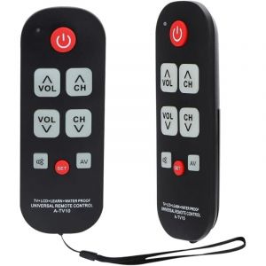 T&eacute;l&eacute;commande universelle pour TV avec grand bouton pour personnes &acirc;g&eacute;es, personnes &acirc;g&eacute;es, t&eacute;l&eacute;commande universelle, installation facile, pour TV,