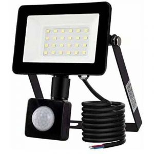 Projecteur LED ext&eacute;rieur 20W avec d&eacute;tecteur de mouvement 6500K Projecteur LED ext&eacute;rieur, IP66 avec lampe de s&eacute;curit&eacute; &agrave; d&eacute;tecteur de mouvement, pour