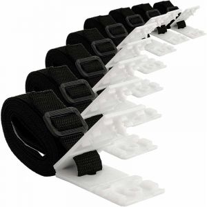Soniatkia - Kit De Fixation pour Bâche Solaire De Piscine, Attache Bache Piscine, pour Piscine Universelle Enterrée Comprenant 8 Sangles Et
