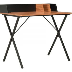 Helloshop26 - Bureau table poste de travail meuble d'ordinateur informatique étude et 80 x 50 x 84 cm noir