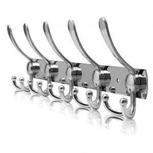 Argent, 15 Crochets, 1pcs)Porte Manteau Mural en Acier Inoxydable, Pat&egrave;res Porte Manteaux Crochet Mural pour Manteaux Serviettes Peignoirs