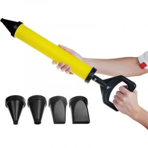 Pistolet &agrave; ciment,Ensemble De Pistolet &agrave; Mortier,Pistolet &agrave; calfeutrer pulv&eacute;risateur mortier Citron Vert Pistolet applicateur,Seringue &agrave; mortier + 4