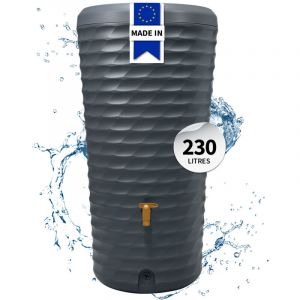 4rain JOLIE 2 en 1 r&eacute;cup&eacute;rateur d'eau de pluie 230 L, gris graphite Incl. bac de plantation