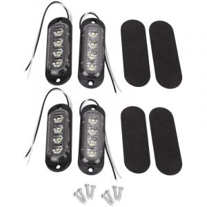 Feu de Gabarit Lat&eacute;ral &agrave; LED Feu Arri&egrave;re Remorque Camion Camion 4 Pi&egrave;ces Feux Lat&eacute;raux de Camion Haute Luminosit&eacute; 3000K IP65 LED &eacute;tanches