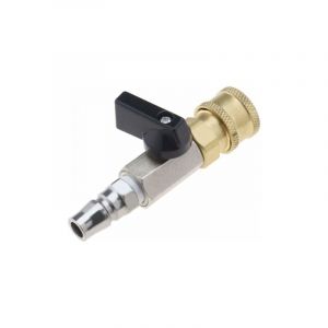 1pc Raccord rapide pour air comprimé, vanne à boisseau sphérique pneumatique, vanne de dosage, vanne d'arrêt 1/4" avec raccord fileté mâle 1/4" et