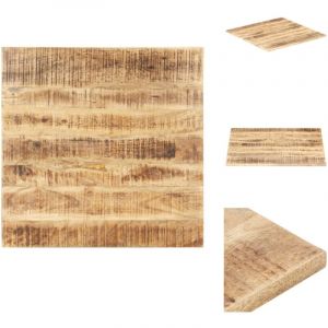 Dessus de table Bois de manguier solide 15-16 mm 60x60 cm - Dessus De Table - Plateau De Table - Bois Massif - Manguier - Design Industriel