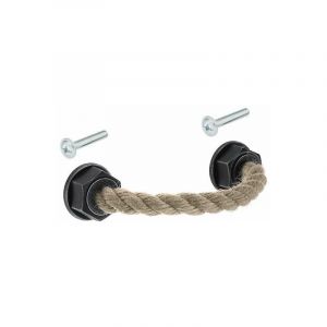 Cyclingcolors - Poignée de meuble en corde antique embouts de fixation noir entraxe 128mm hauteur 50mm tiroir armoire malle caisse avec vis