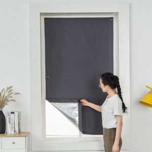 Rideaux Aveugles Avec Ventouse à Isolation Thermique Pour Sun Faisceau Réflecteur Fenêtres De Toit Velux Sucker 60x120Cm Gris Foncé Minkurow