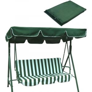 Toit de Rechange pour Balancelle de Jardin 3 Places, Universel Toile de Rechange pour Balancelle Jardin Exterieur, Imperm&eacute;able Protection uv Housse