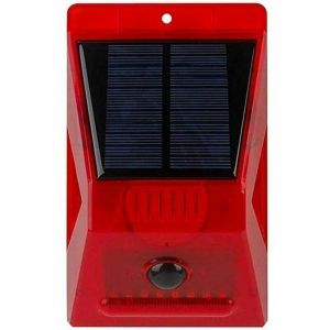 Ext&eacute;rieur solaire anti-intrusion sir&egrave;ne sir&egrave;ne d'alarme Alarme stroboscope autonome Son Lumi&egrave;re Alarme alarme sonore fort sonore 129dB Strobe A