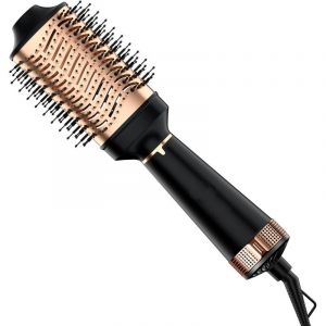 Brosse Soufflante, Brosse Chauffante 4 en 1 pour Coiffeur, Chauffante Brosse Coiffante en c&eacute;ramique Tourmaline 1200 W pour S&eacute;cher, Lisser, Boucler et