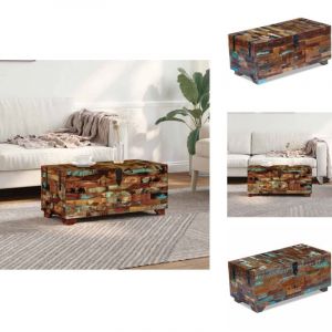 Vidaxl - Coffre table basse Bois de récupération massif 80x40x35 cm - Table Basse Vintage - Table Basse Industrielle - Table Basse Design - Table