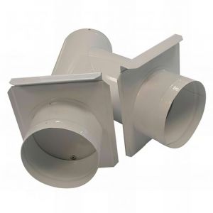 Tuyau de bifurcation avec obturation entrée 100 sortie 100/100 mm - AB-AM100 100/100 Holzprofi