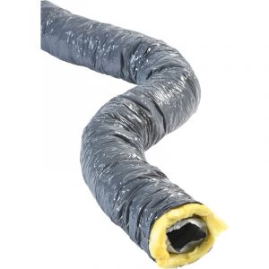 Conduit pvc souple isol&eacute; - 25mm Laine de verre - &Oslash;80 - 10m
