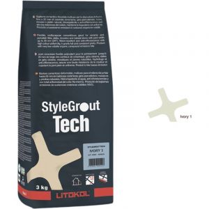Mortier pour joint carrelage StyleGrout Tech 3kg LITOKOL Mortier SyleGrout Tech LITOKOL Ivory 1 (Beige)