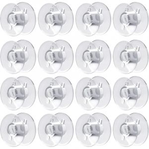 Sollbry 60 Pcs Canette Machine a Coudre Bobines pour Machine à Coudre Canette Plastique Canettes Machine à Coudre pour Brother Singer Kenmore Janome