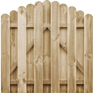 Portail de jardin Portail de cl&ocirc;ture Bois de pin impr&eacute;gn&eacute; 100x100 cm 56563