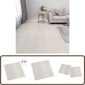 Dalles de plancher autoadh&eacute;sives 20 pcs PVC 1,86 m&sup2; beige - Carrelage Pvc - Dallettes De Sol - Planchers Autocollants - Rev&ecirc;tement De Sol Int&eacute;rieur