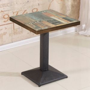 Wyctin - Table Carrée avec Pied Central pour Cuisine Ou Salle à Manger 606075cm Style 3