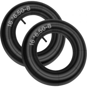 Lot de 2 chambres &agrave; air de pneu 16 x 6,50-8 16 x 650-8 16 x 7,50-8 16 x 750-8 avec &eacute;cart de tige de valve droit pour chariot de golf, tracteur,