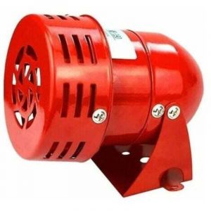 Sir&egrave;ne d'alarme ext&eacute;rieure puissante 220 V, sir&egrave;ne &agrave; moteur rouge 120 dB, klaxon m&eacute;tallique pour bateau industriel