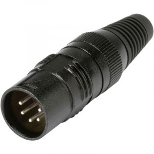 Xlr mâle, droit Hicon HI-X5CM-M Nombre de pôles: 5 noir 1 pc(s) D10271