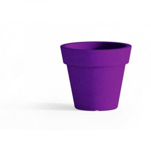Idralite - Pot de fleurs rond jardini&egrave;re en r&eacute;sine diam&egrave;tre 80 cm mod. Gemma violet