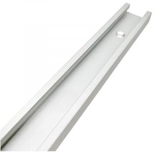 Rail à onglet en T pour scie à table, défonceuse et outils de travail du bois argent 500 mm 30 x 12.8 mm