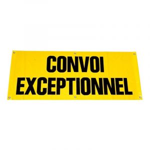 Maxter - Panneau Convoi Exceptionnel - Tissu - 1200 x 400 mm - Calicot souple Classe b