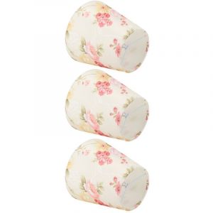Abat-jour &agrave; imprim&eacute; de Fleurs Abat-jour Moderne Abat-jour en Tissu Cr&eacute;atif Ampoule Abat-jour de Bureau pour Tissu Fer Abat-jour Fleur Lustre Applique