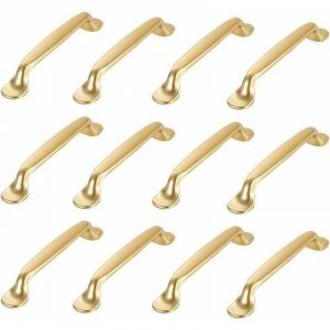 12 Pi&egrave;ces Poign&eacute;e Meuble Dor&eacute; Poignee de Meuble Cuisine Dor&eacute; Poign&eacute;es de Placard Tiroir Poign&eacute;es de Placard Tiroir Chambre Dor&eacute; Cuisine Armoire Porte