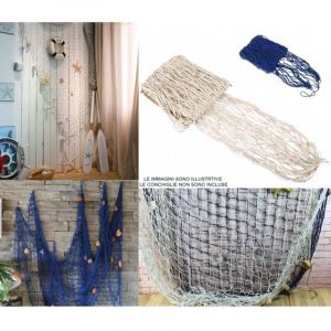 Filet De P&ecirc;che D&eacute;coratif 150x200cm Th&egrave;me Marin Nautique Mer Maison Restaurant Mariage