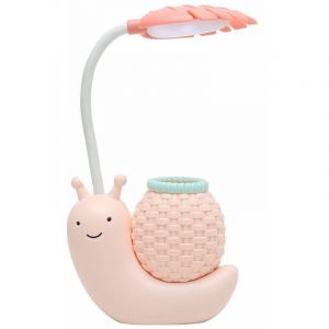 Lampe de bureau led usb chargeant la lecture des enfants protection des yeux veilleuse dessin animé escargot