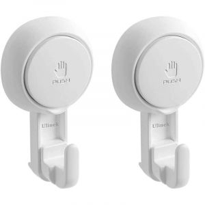 Crochet Mural en Nouvelle Ventouse Puissante Lot 2 Crochet Vacuum Plastique Porte Serviette Peignoir Couronne Manteau Torchon &agrave; Ventouse, Ustensile