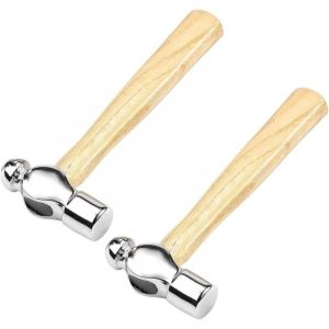 Marteau &agrave; panne ronde avec manche &ndash; Petit marteau pour installation &agrave; domicile &ndash; Marteau en noyer &ndash; Mini marteau &agrave; griffes