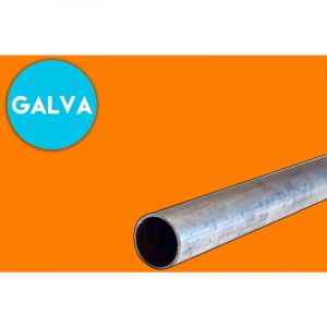 Tube rond en acier Galvanis&eacute; - &Oslash;42.4mm et 2mm d'&eacute;paisseur - Longueur de 2M10 (210cm).
