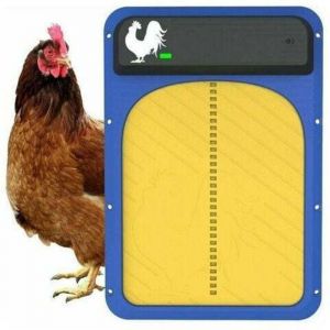Porte de poulailler automatique &agrave; piles - 1pcs - Avec capteur de lumi&egrave;re - Kit de porte de poulailler &eacute;tanche - 35x24x4.3cm