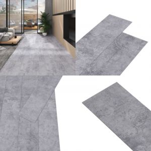 Vidaxl - Dalles de plancher pvc 4,46 m² 3 mm autoadhésif gris ciment - Carrelage Pvc - Dallettes De Sol - Planchers Pvc - Revêtement De Sol Adhésif