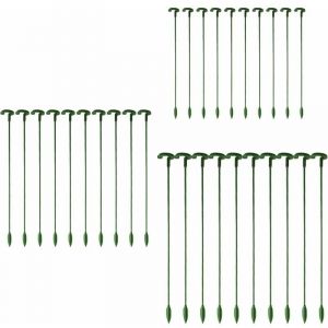 Lot de 30 tuteurs pour plantes de jardin, tiges simples, tuteurs pour fleurs, orchid&eacute;e, pivoine, lys, rose-LIAIKI