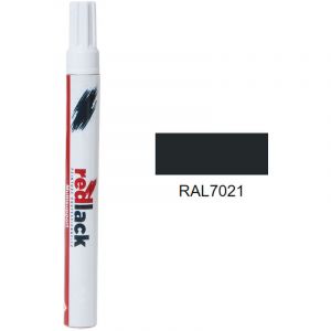 Peinture feutre retouche Gris noir ral 7021 Brillant multisupport Redlack
