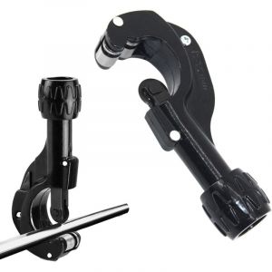 Coupe-tube en cuivre 3-35 mm avec &eacute;bavureur et 3 roues de coupe de rechange, coupe-tube pr&eacute;cis, pour tuyaux en cuivre et en aluminium (noir)