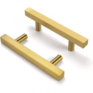 Linghhang - Lot de 2 poignées en métal entraxe 64 mm Poignée de chambre à coucher Poignée de bureau en acier inoxydable avec vis