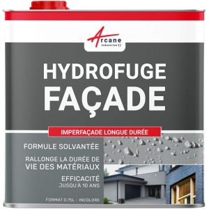 Hydrofuge pour façade, imperméabilisant mur, pierre, brique, enduit, crépi, imperfacade - 0.75 l (jusqu'à 3.75 m²) Arcane Industries