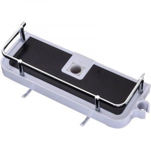 Tablette Support Douche, Etag&egrave;re Douche T&eacute;lescopique,Etag&egrave;re de Salle de Bain Aluminium Antirouille,Montage Sans Per&ccedil;age,Adapte Le Rail de
