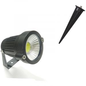 Projecteur Cob Led Lumi&egrave;re De Jardin 5w Watt Support Piquet Lumi&egrave;re Froide Ip 65