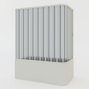 Pare-baignoire douche angulaire pliante en pvc réductible réversible h 150 mod. Ortensia avec ouverture Latérale 70x170 cm