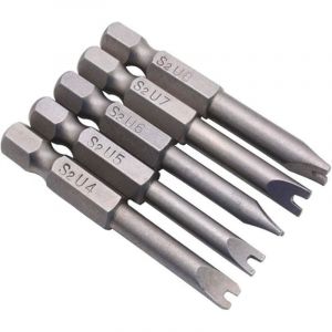 A 5 pcs Embouts de Tournevis en Forme de U,Embouts de Tournevis Magn&eacute;tiques,tournevis magn&eacute;tique,Embouts de Vissage Magn&eacute;tiques 1/4' tige hexagonale