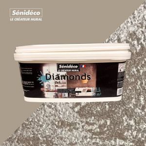 Senideco - Peinture décorative sablée métallisée - diamonds 2,5L pour 20m² coloris Glow