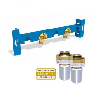 Anquier - smart u Sortie de cloison robinetterie entraxe 75 ou 150mm SE15040 + 2 raccords per à sertir Ø16